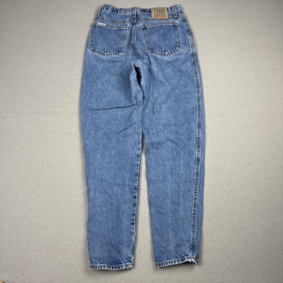 Vintage Zena High Waist Tapered Leg Mom Cotton Jeans USA 29x30.5 Sz 12 80s Punk - Picture 9 of 9